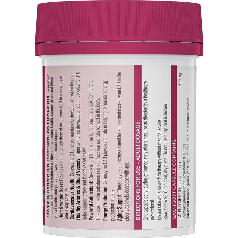 SWISSE ULTIBOOST CO ENZYME 輔酶 Q10 300MG 90粒