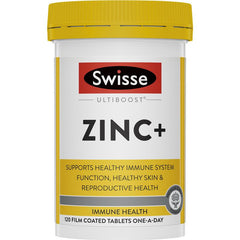 SWISSE ZINC+ 鋅片 120粒 強化免疫系統 健康代謝功能 提升精子質量